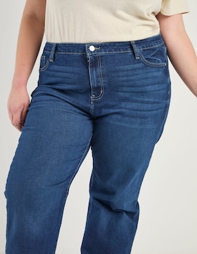 Jeans straight a la cintura Contempo Plus para mujer