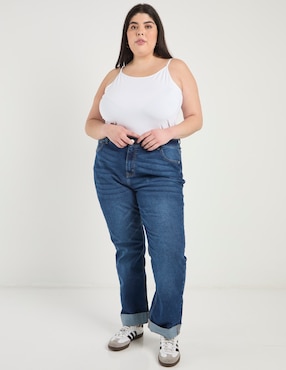 Jeans straight cintura Weekend Plus para mujer
