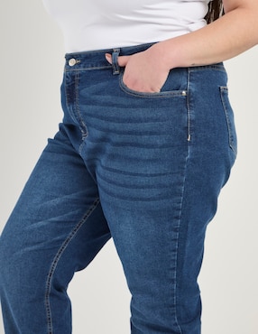 Jeans straight cintura Weekend Plus para mujer