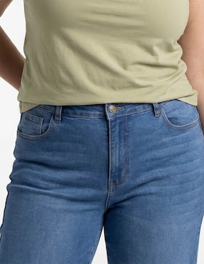Jeans straight cintura media Weekend Plus para mujer