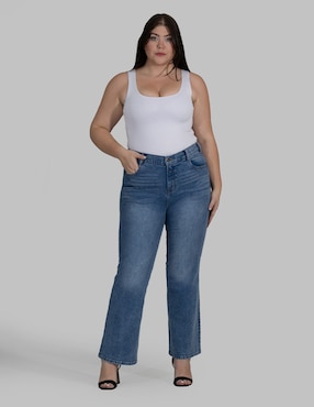 Jeans acampanado Oh Pomp para mujer
