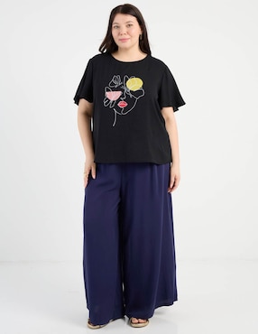 Blusa Contempo Plus manga al codo para mujer