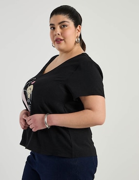 Blusa Contempo Plus manga corta para mujer