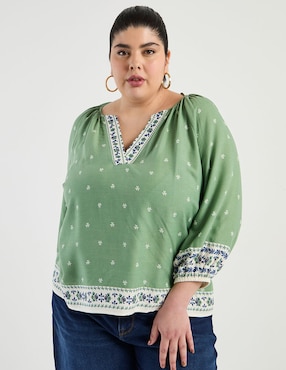 Blusa Weekend Plus manga larga para mujer