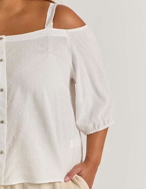 Blusa Contempo Plus manga 3/4 para mujer