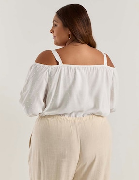 Blusa Contempo Plus manga 3/4 para mujer