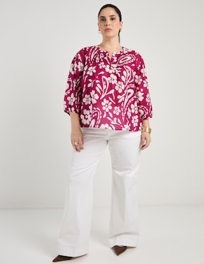 Blusa Weekend Plus manga 3/4 para mujer