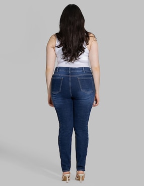 Jeans skinny cintura alta Oh Pomp para mujer