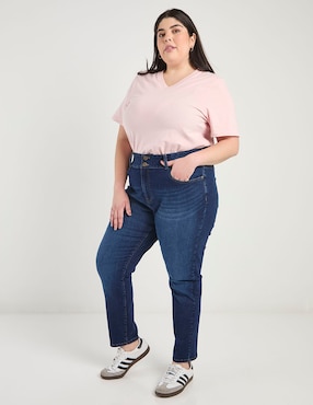 Jeans skinny cintura alta Contempo Plus para mujer