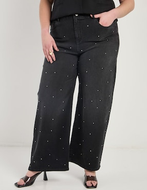 Jeans amplio cintura Contempo Plus para mujer
