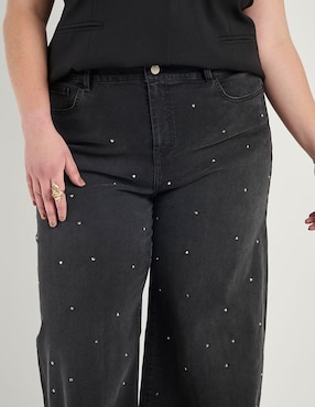 Jeans amplio cintura Contempo Plus para mujer