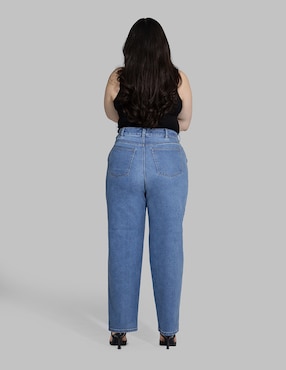 Jeans straight cintura alta Oh Pomp para mujer