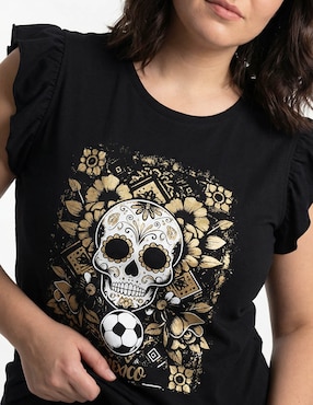 Playera manga corta Weekend Plus cuello redondo para mujer