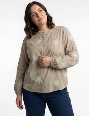 Blusa Weekend Plus manga larga para mujer