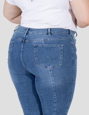 Jeans skinny cintura media Oh Pomp para mujer