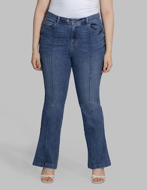 Jeans bota cintura alta Oh Pomp para mujer