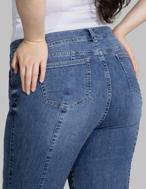 Jeans bota cintura alta Oh Pomp para mujer