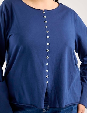 Playera manga larga Weekend Plus cuello redondo para mujer
