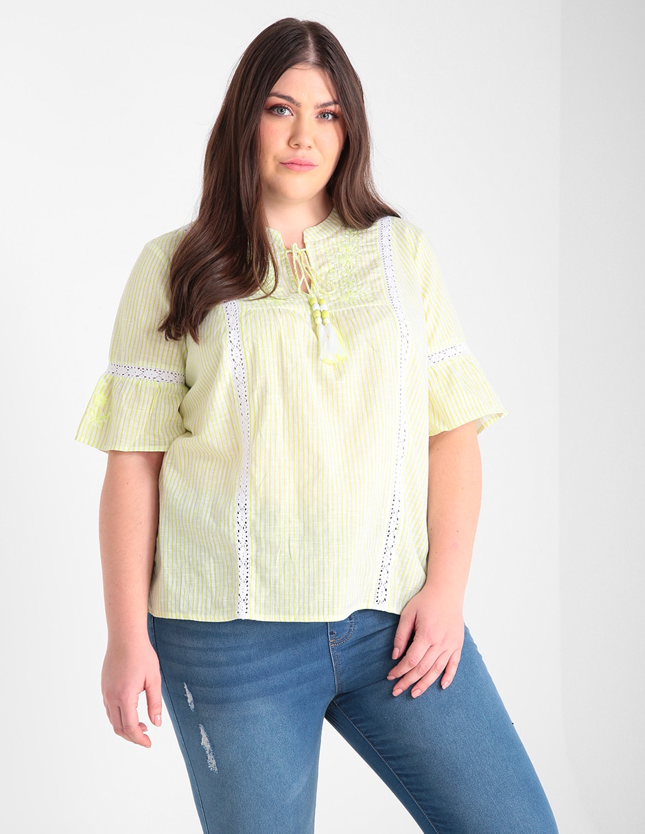 Blusa manga corta para mujer 1