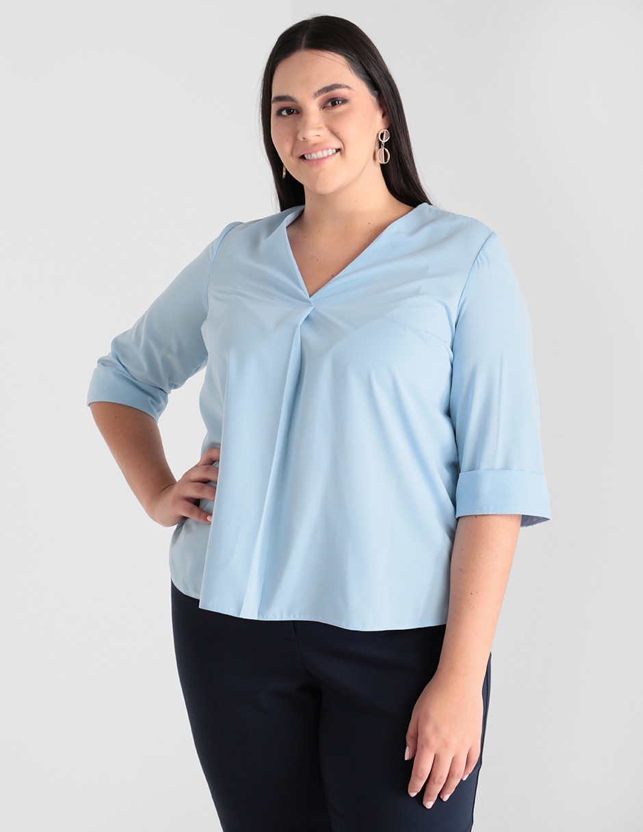 Blusa La Mode Plus manga 3/4 en SB