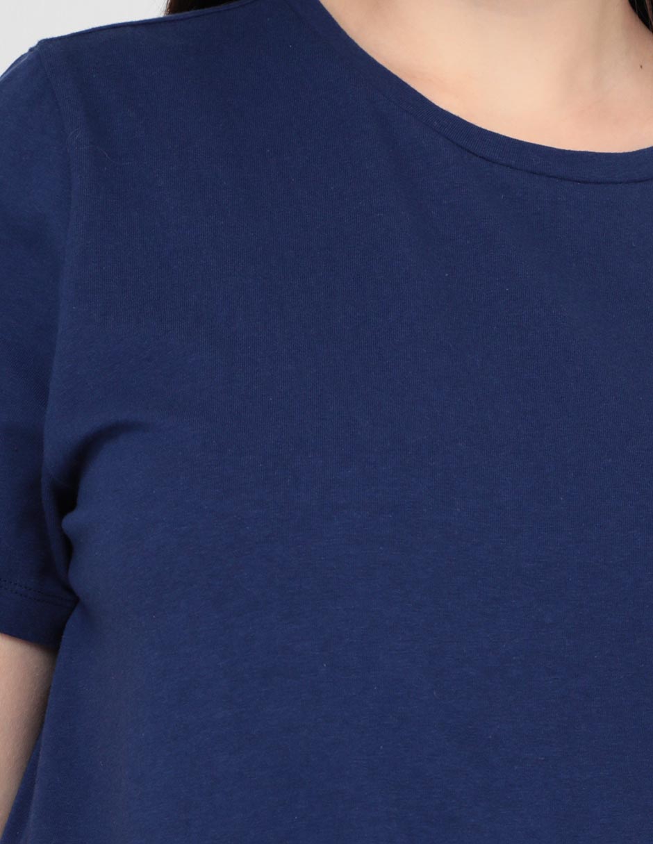Playera manga corta cuello redondo para mujer 5