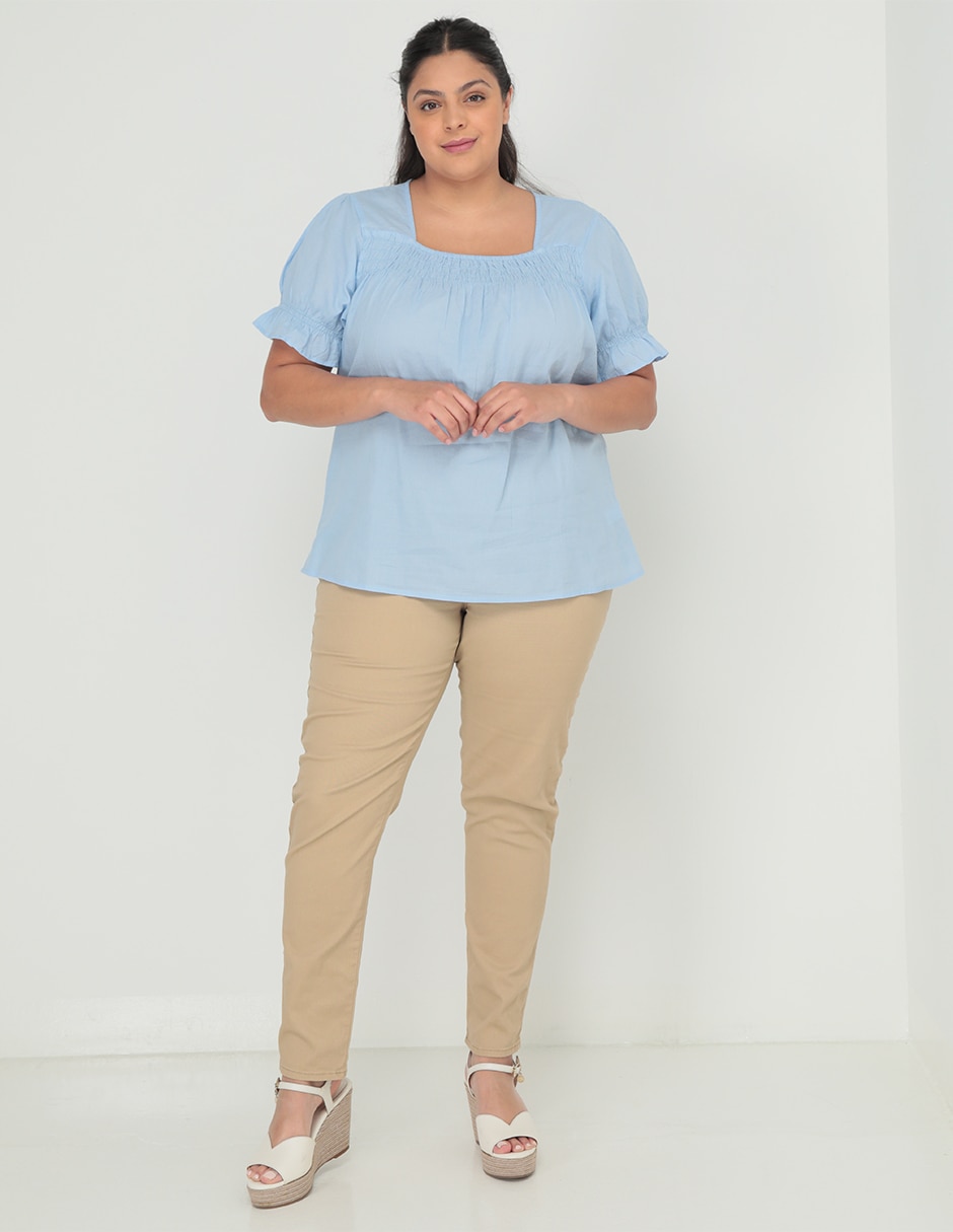 PANTALON WEEKEND PLUS, 44, KHAKI CLARO