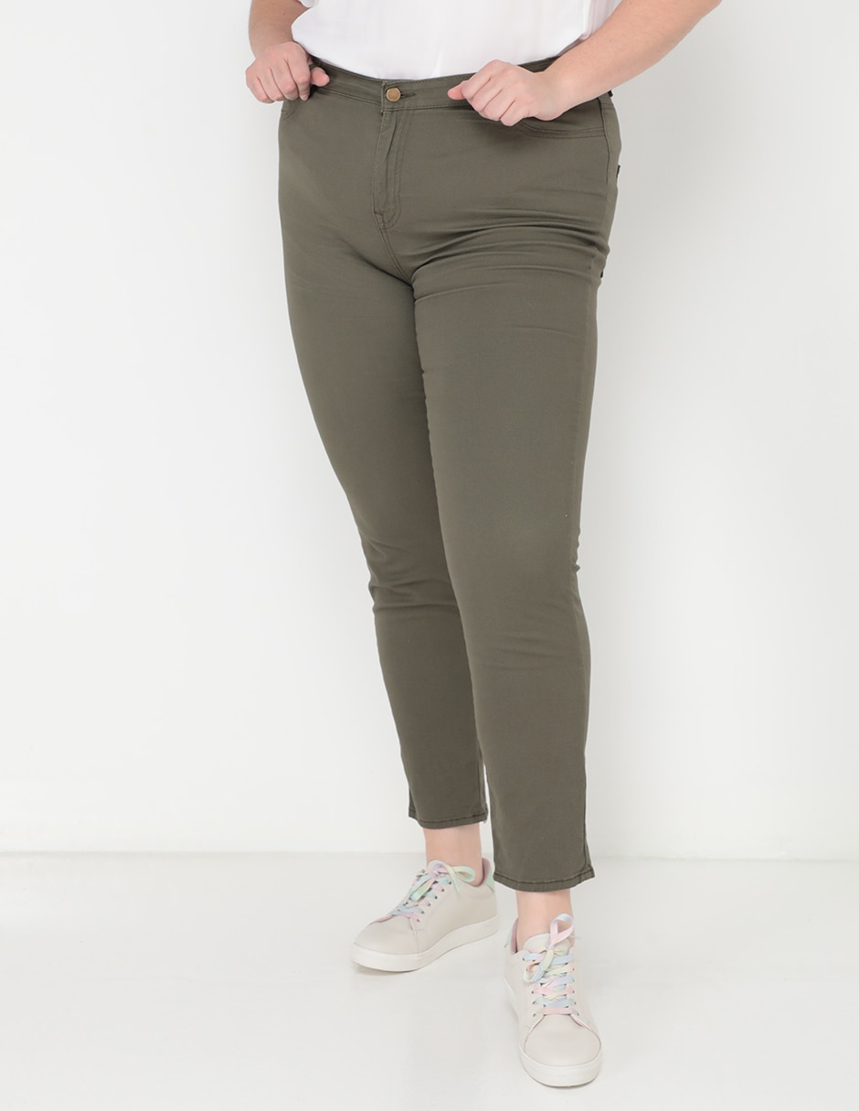 Pantalón capri slim para mujer