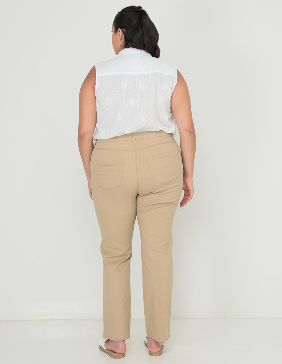 PANTALON WEEKEND PLUS, 44, KHAKI CLARO