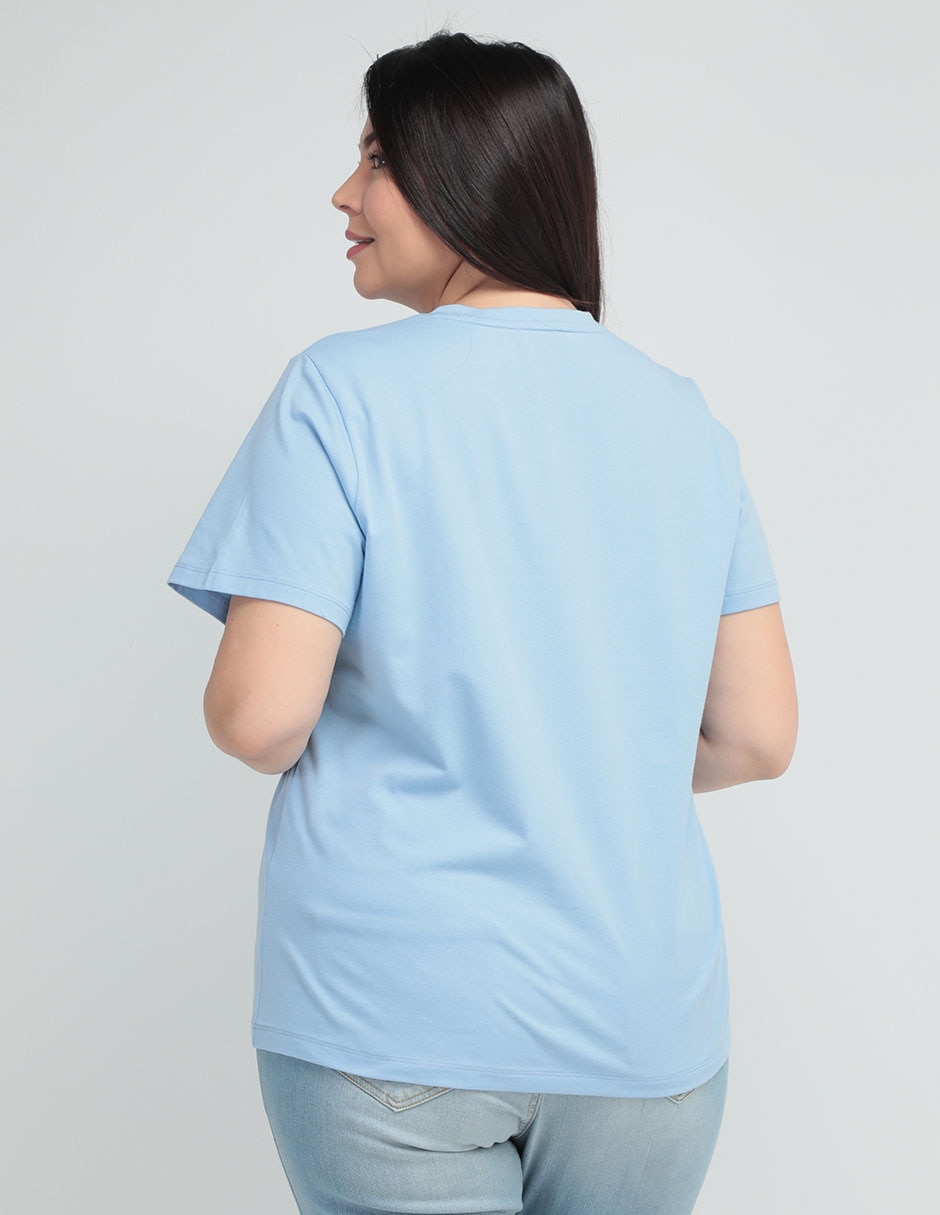 Playera manga corta cuello redondo para mujer 2