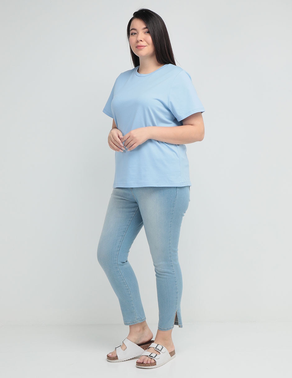 Playera manga corta cuello redondo para mujer 3