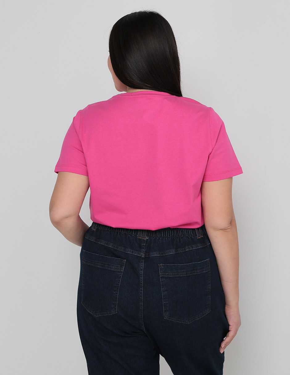 Playera manga corta cuello redondo para mujer 2