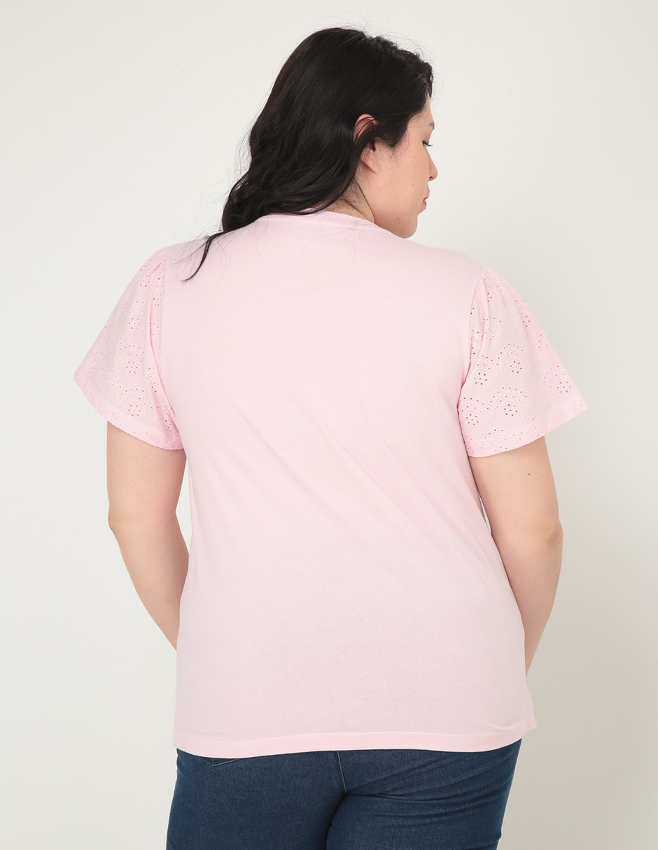 Playera manga corta cuello redondo para mujer 2