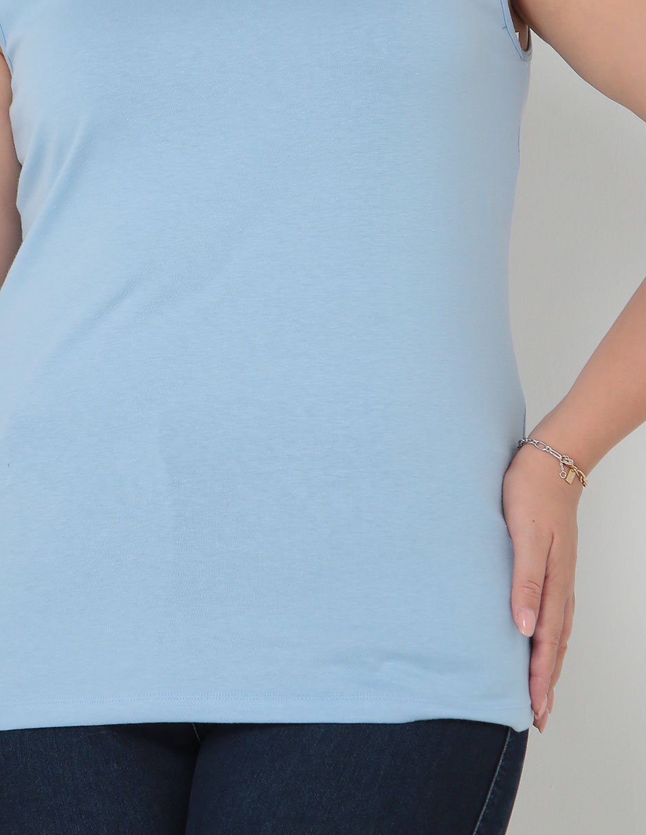 Top cuello redondo tirante ancho 5