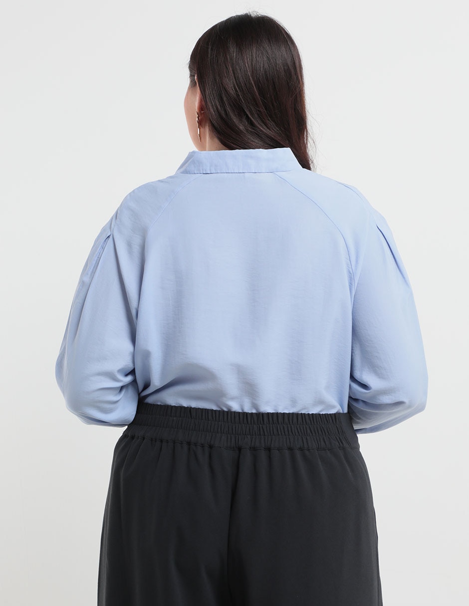 Blusa Contempo Plus manga larga para mujer