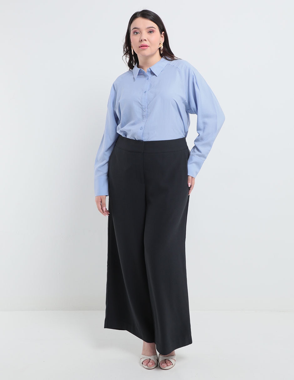 Blusa Contempo Plus manga larga para mujer