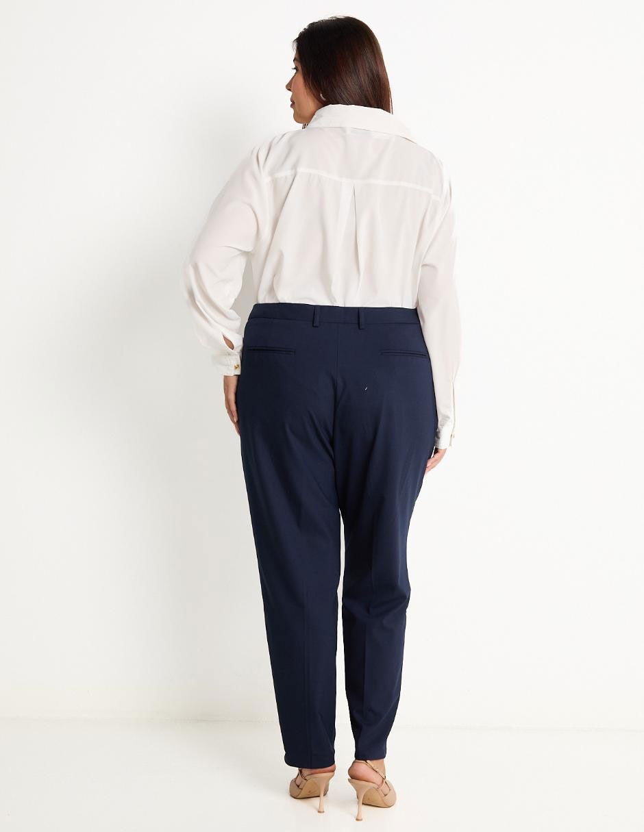 PANTALON CONTEMPO PLU, 38, AZUL MARINO