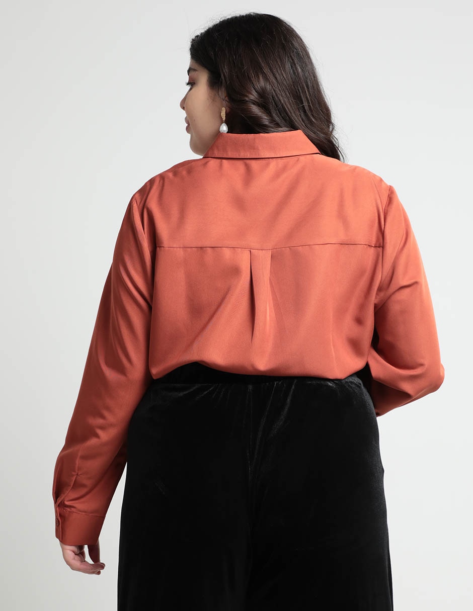 Blusa camisera manga larga para mujer 2