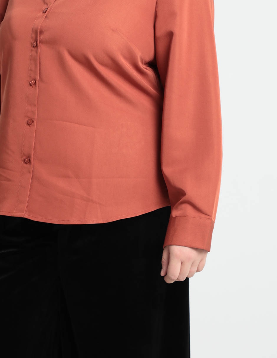 Blusa camisera manga larga para mujer 5