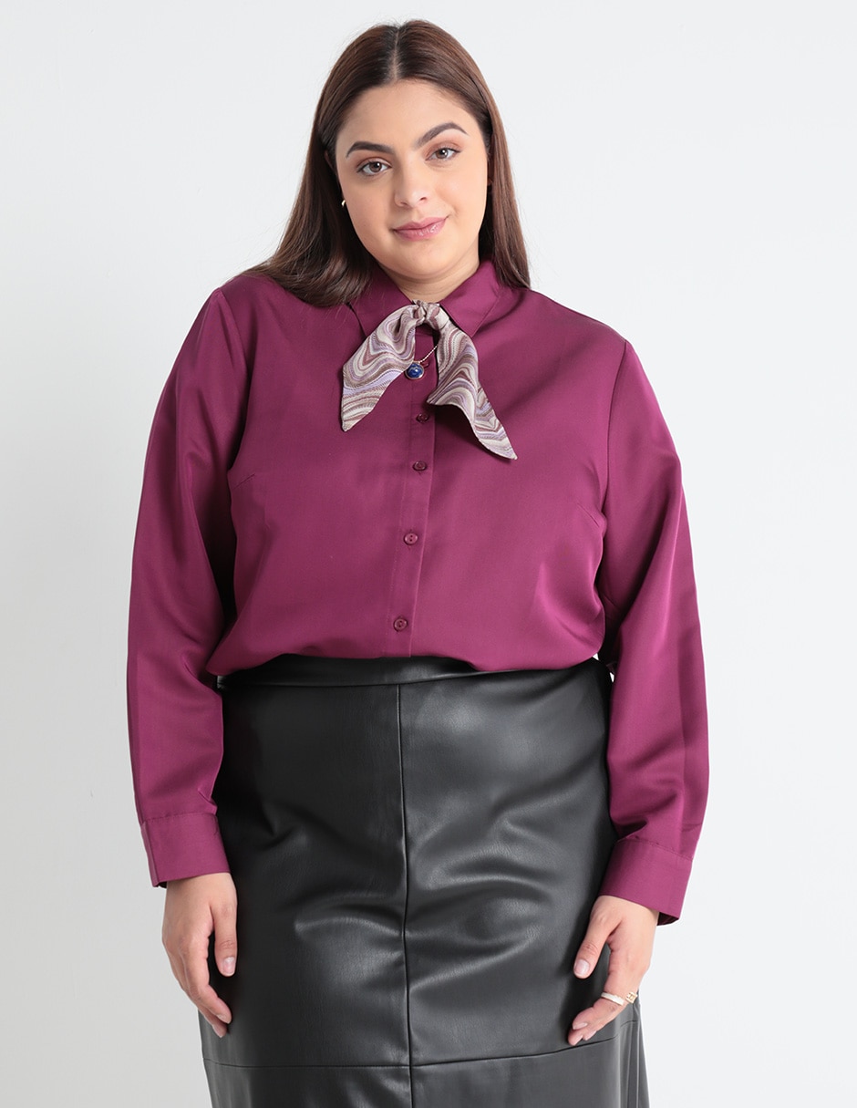 Blusa camisera manga larga para mujer Blusa camisera manga larga para mujer