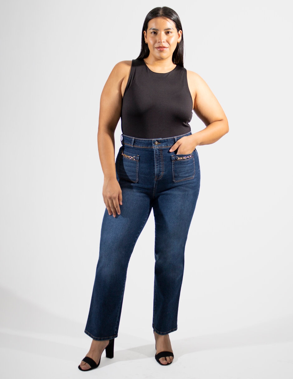 Jeans straight para mujer 3