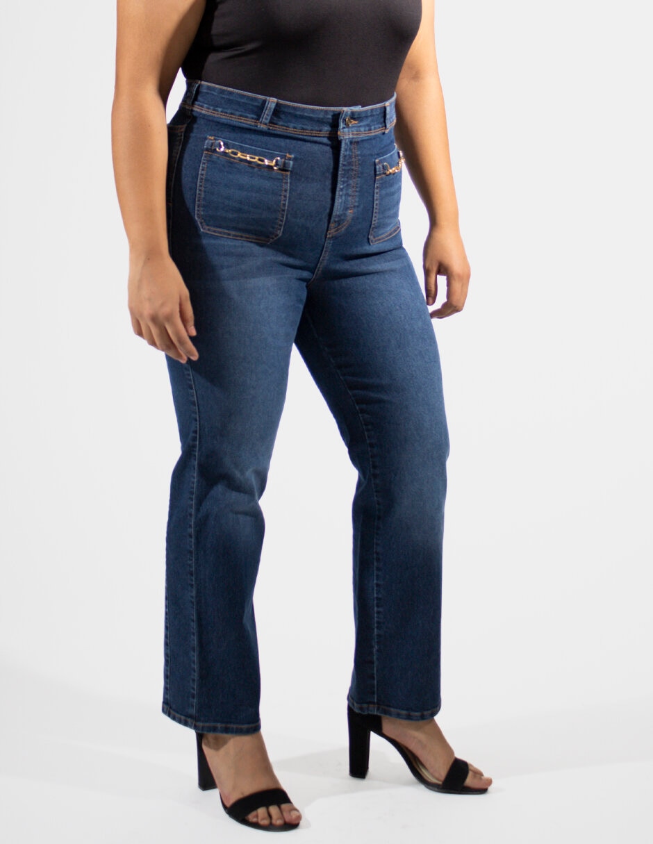 Jeans straight para mujer 4