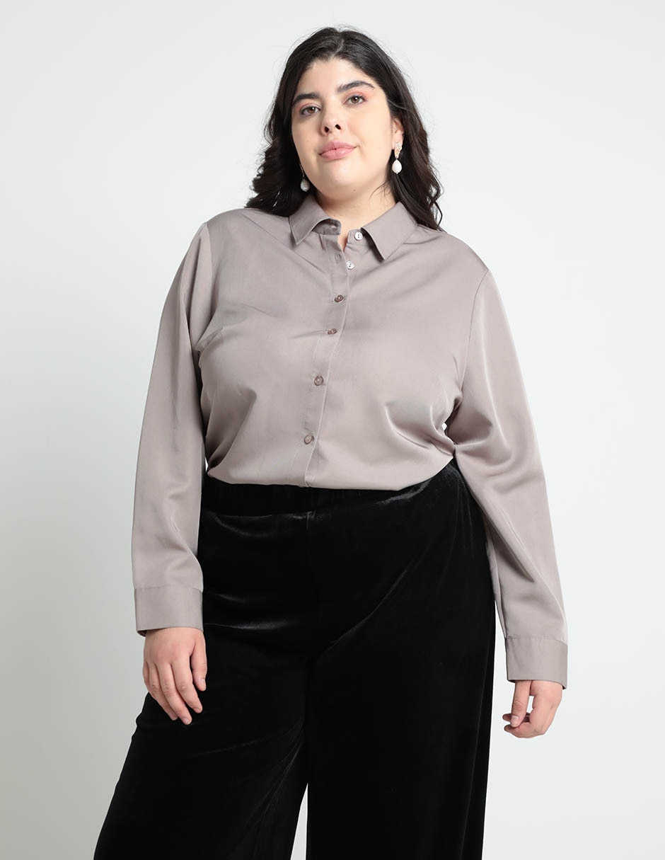 BLUSA CONTEMPO PLUS, 38, CINDER LISO M