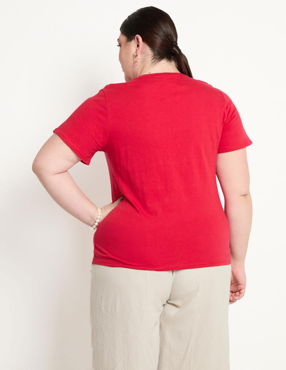 Playera manga corta cuello redondo para mujer 2