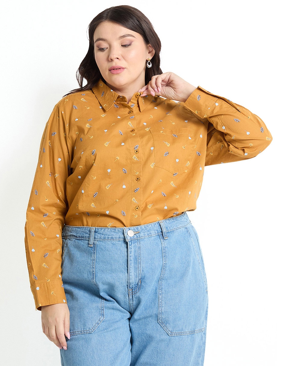 Blusa manga larga para mujer