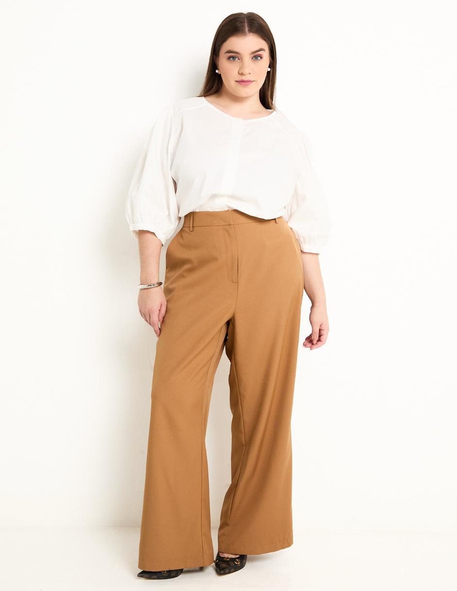 PANTALON CONTEMPO PLUS, 42, CAMELLO COM