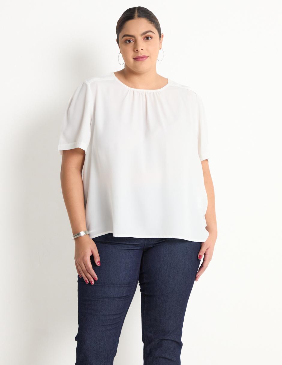 Blusa manga corta para mujer