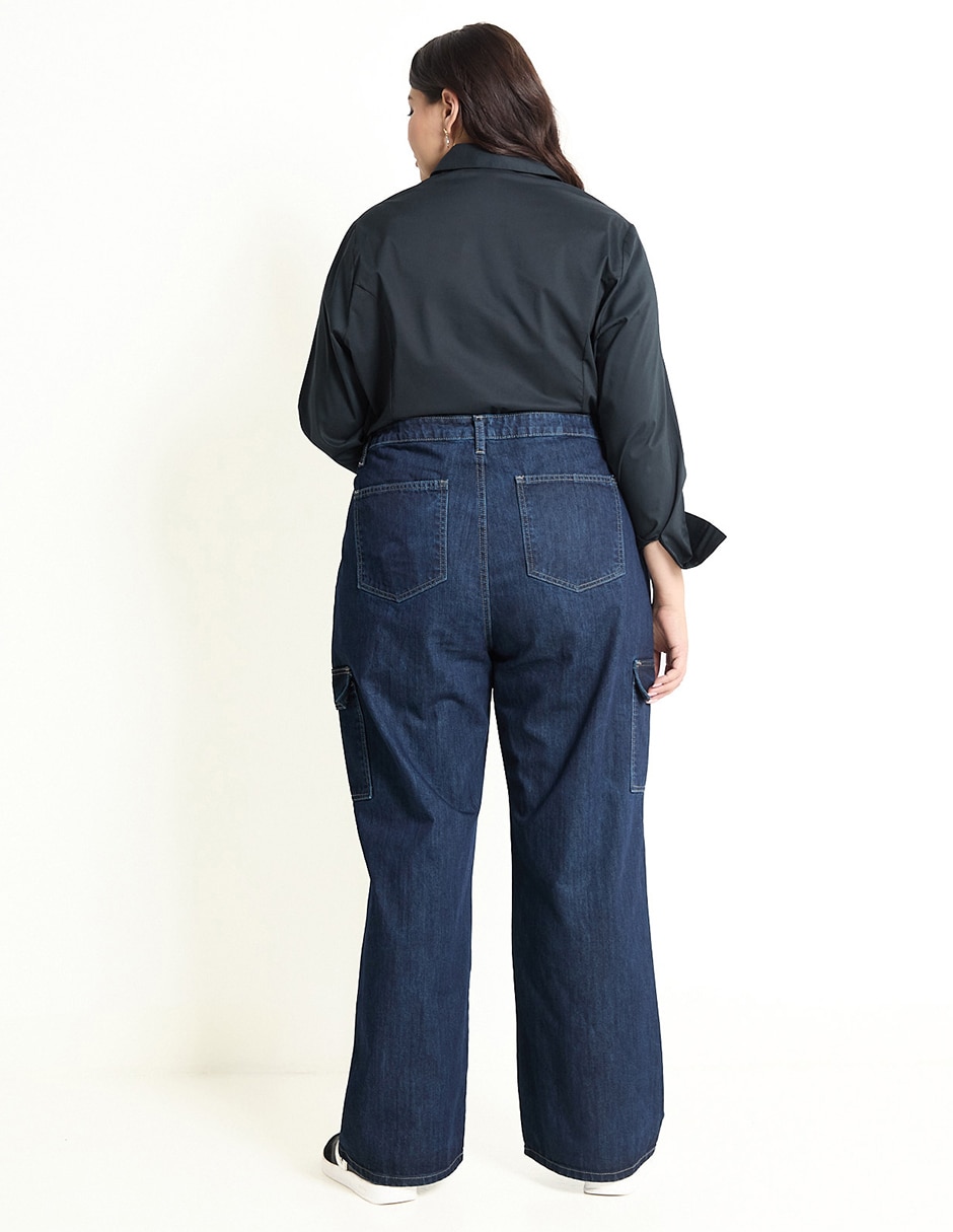 Jeans relaxed straight para mujer 2