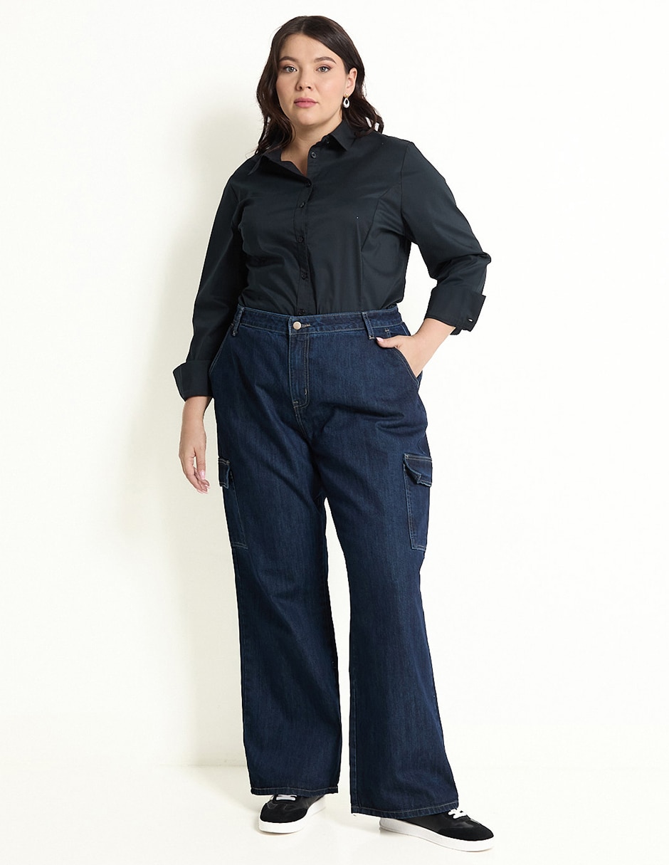 Jeans relaxed straight para mujer 3