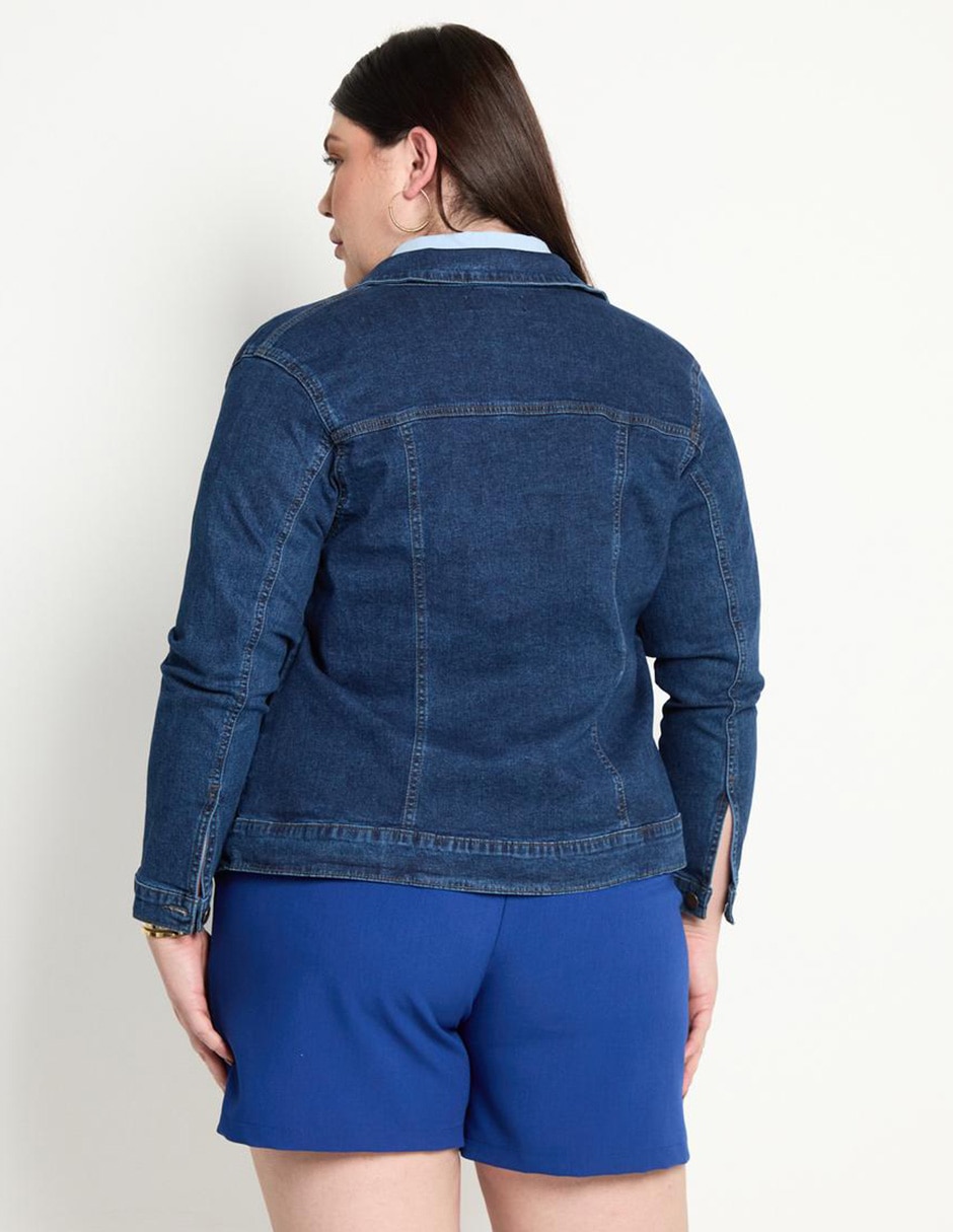 Chamarra denim de mezclilla para mujer 2