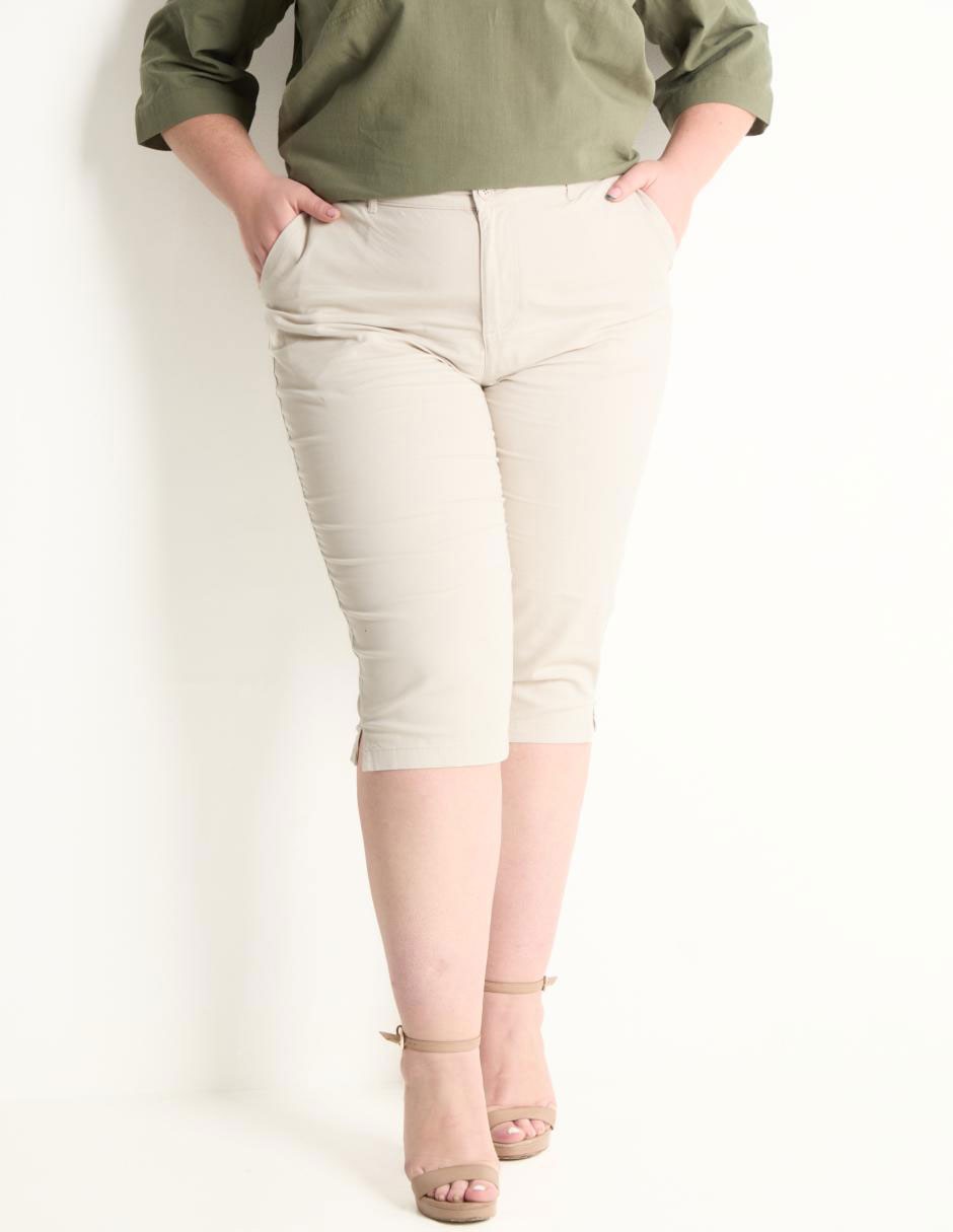 Pantalón capri regular para mujer